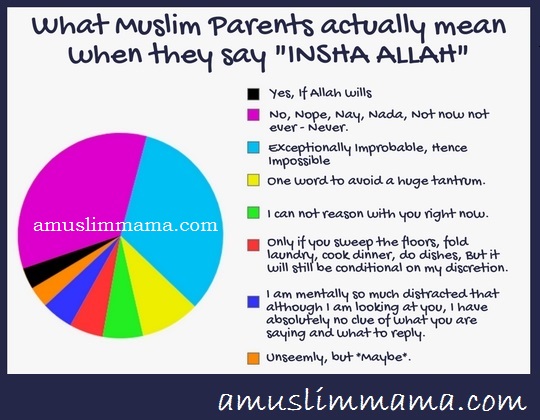 What Muslim Parents actually mean by saying Insha Allah1